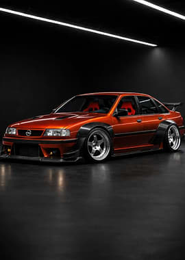 Custom Orange Opel Vectra Sedan