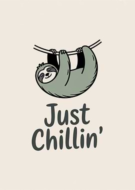 Sloth 'Just Chillin'' Text