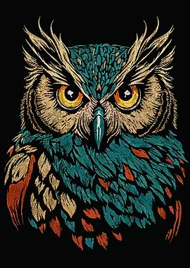 Intense Owl Portrait