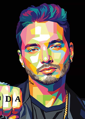 J Balvin Pop Art Portrait