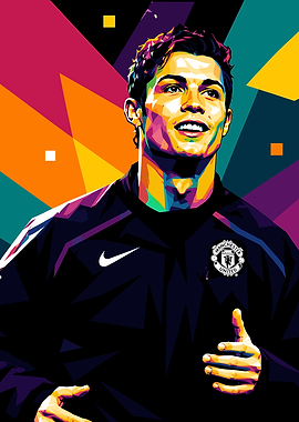 Cristiano Ronaldo Pop Art Portrait