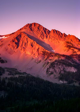 Mountain Peak at Sunset