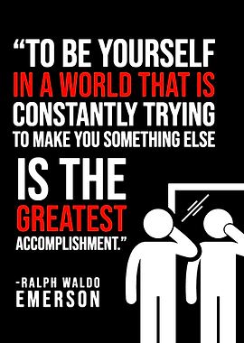 Ralph Waldo Emerson quote about self-acceptance