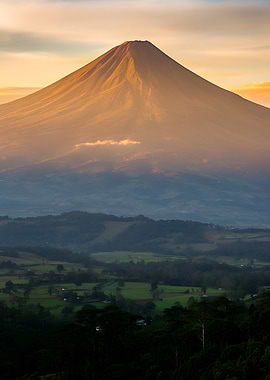 Majestic Volcano at Sunset