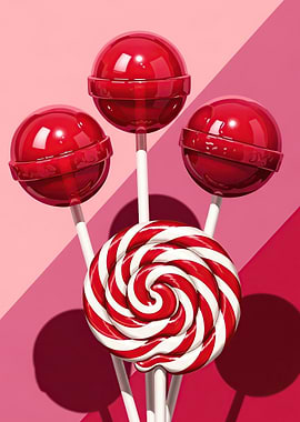 Red and White Lollipops