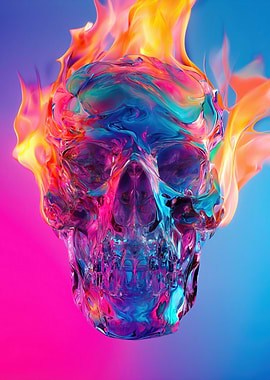 Fiery Crystal Skull
