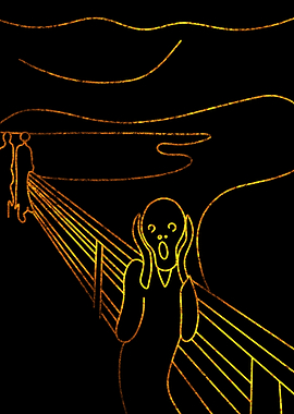 The Scream Minimalist Art