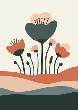 Abstract Floral Landscape