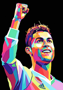 Cristiano Ronaldo Pop Art Portrait