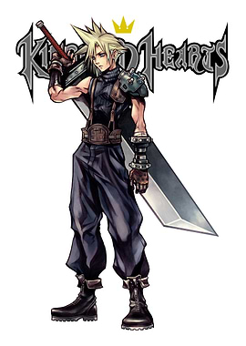 Cloud Strife Kingdom Hearts Art