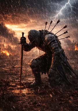 Wounded Knight in Battle