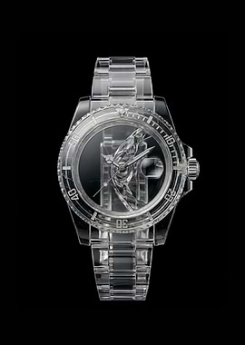 Shattered glass watch
