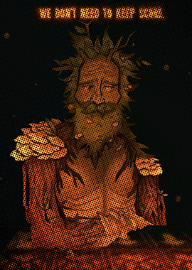 Inscryption Game Art with Orange Leaves