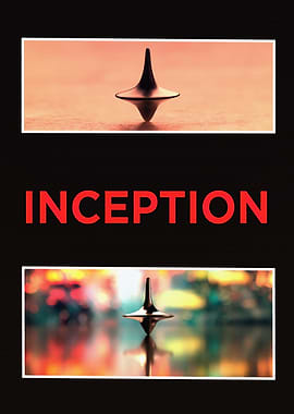 Inception movie poster with spinning top