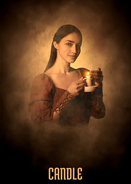 Woman Holding a Candle