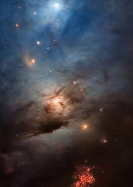 Cosmic Nebula with Stars