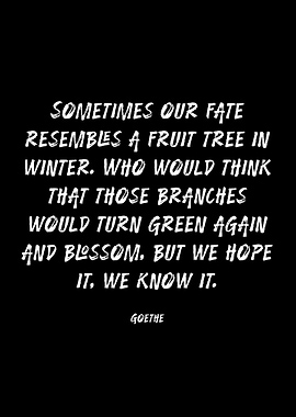 Goethe quote about fate and hope