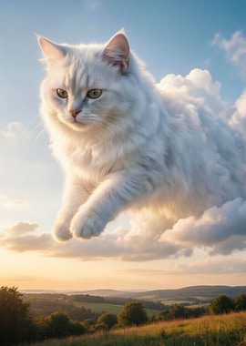 Giant Cat in the Clouds