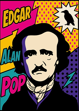 Edgar Allan Poe Pop Art Portrait