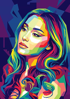 Ariana Grande Pop Art Portrait