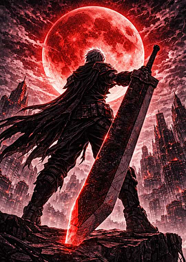 Warrior Under a Blood Moon