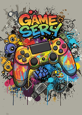Graffiti Game Controller Art