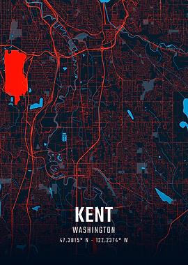 Kent Washington City Map