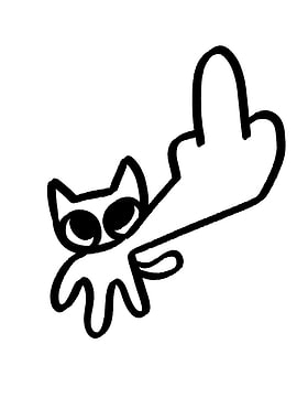 Cat Giving Middle Finger
