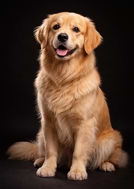 Golden Retriever Dog Portrait