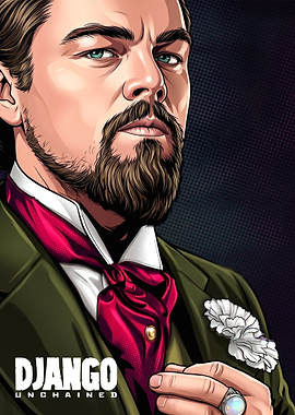 Django Unchained Leonardo DiCaprio Portrait