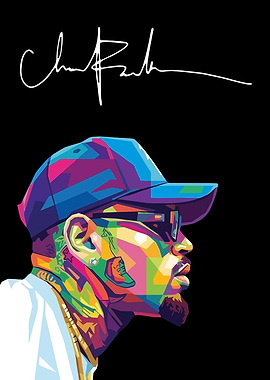 Chris Brown Pop Art Portrait