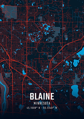 Blaine Minnesota City Map