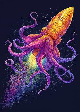 Octopus Rocket in Space