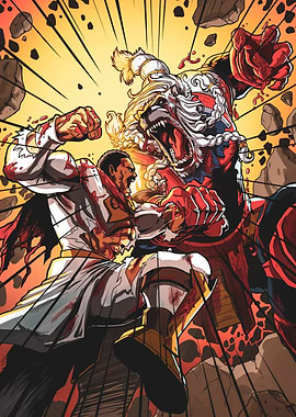 Comic Book Fight Scene