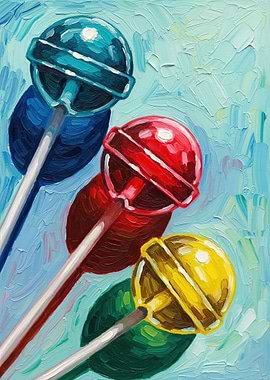 Colorful Lollipops Painting