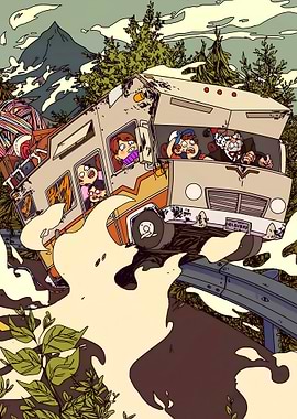 Gravity Falls RV Crash