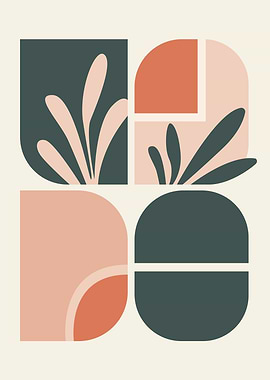 Abstract Geometric Floral Art