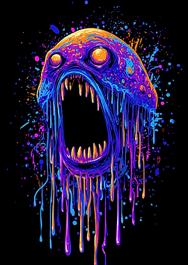 Screaming Dripping Monster Head