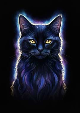 Mystical Cosmic Black Cat