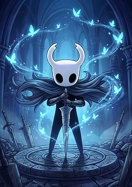 The Knight with Sword and Butterflies