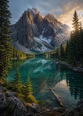 Mountain Lake Reflection