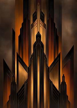 Art Deco Skyscraper Illustration