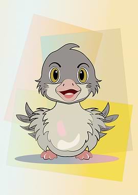 Cute Cartoon Duckling