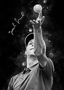 Jannik Sinner Tennis Player Serving Ball