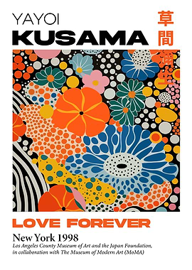 Yayoi Kusama Love Forever Poster
