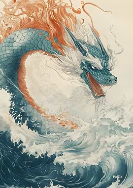 Dragon in Raging Seas