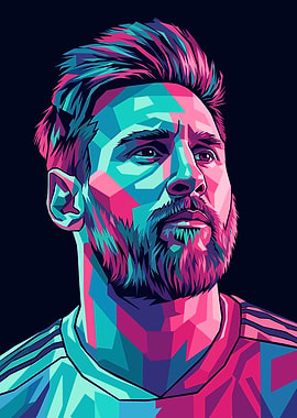 Lionel Messi Pop Art Portrait