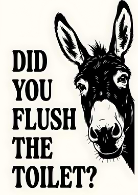 Did You Flush The Toilet Donkey Toilet Funny Rules