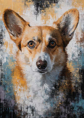 Corgi Portrait Painting