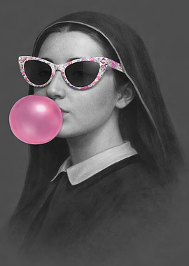 Saint Gemma Galgani with Sunglasses and Bubble Gum
